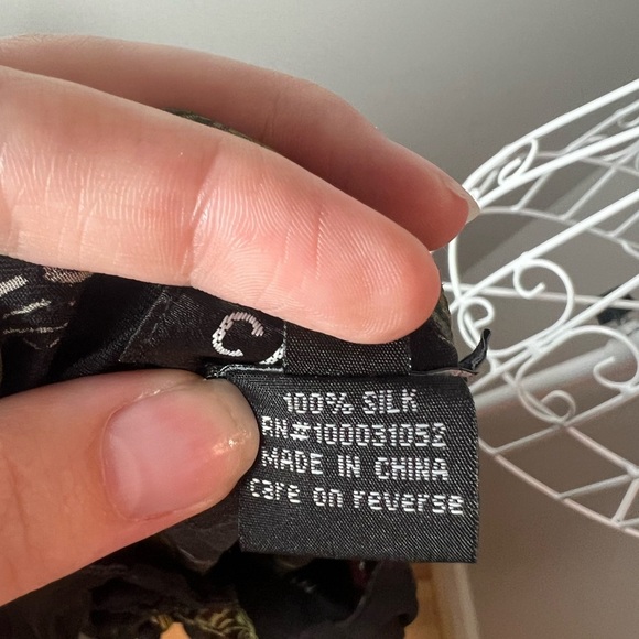 Citron Santa Monica Silk VTG Embroidered Asian Print Kimono Style Jacket Size L - Picture 3 of 5